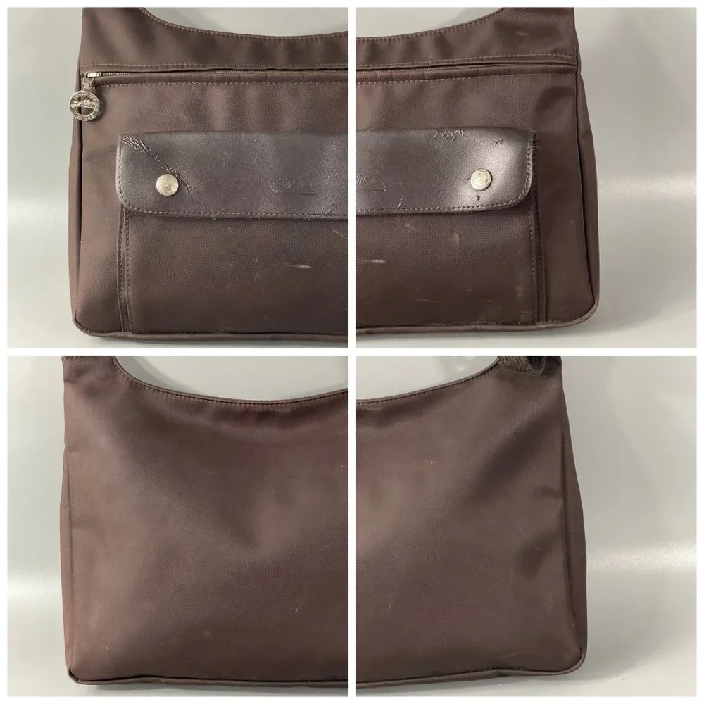 Longchamp Chocolate Brown Nylon Planetes Crossbody Bag - Picture 7 of 15